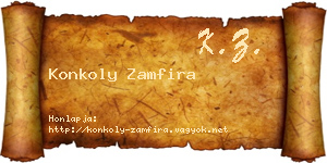 Konkoly Zamfira névjegykártya
